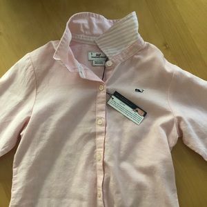 🐳 Vineyard Vines pink Oxford shirt